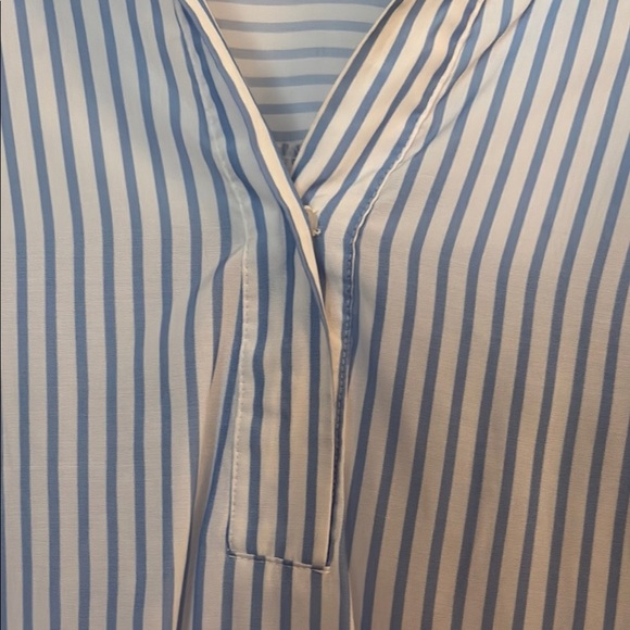 Apt. 9 Blue and White Striped Blouse - Picture 2 of 4